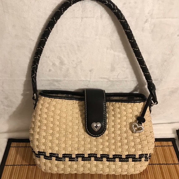 Brighton Straw Shoulder Bag w/ Leather Handle - Picture 2 of 8